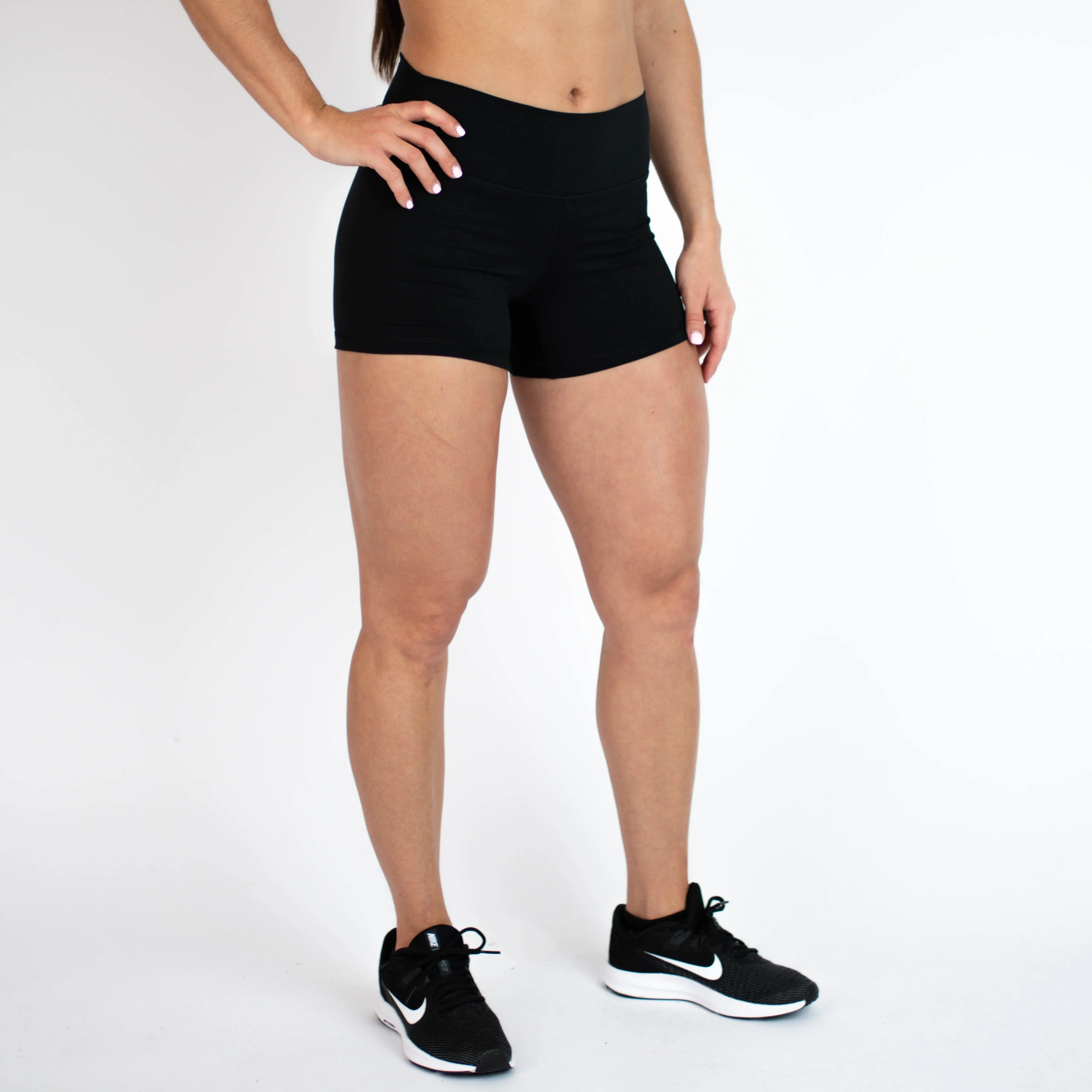 FLEO Black Shorts (Power Mid High)