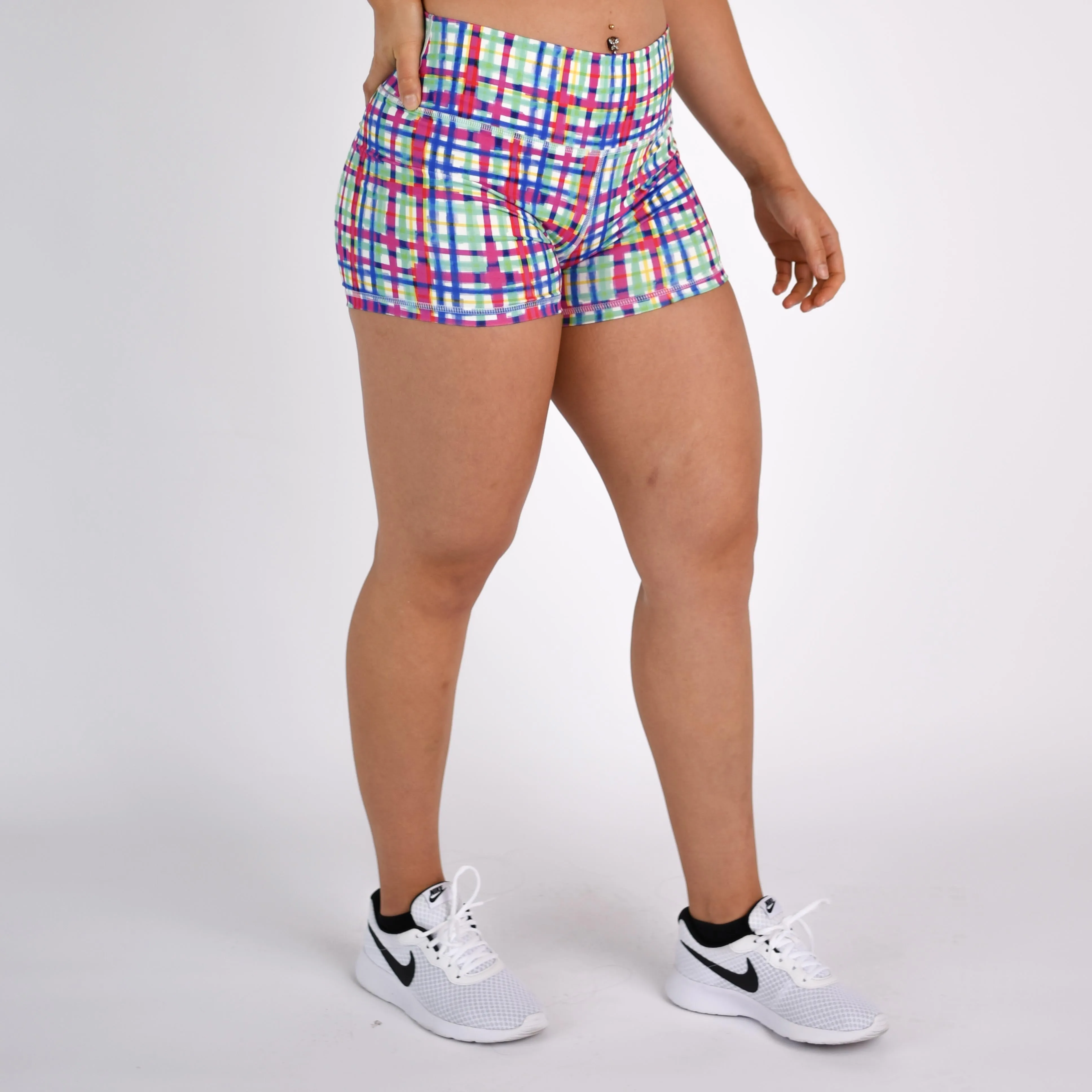 FLEO Spring Plaid Shorts (Power Mid High)