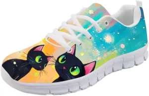Forchrinse Spiral Tie Dye Print Running Shoe for Men/Women,Lightweight Fashion Sneakers Road Walking Shoes