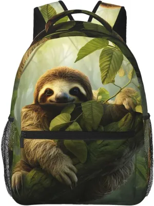 Funny Sloths Lightweight Laptop Backpack Lightweight Multipurpose Travel Casual Daypack Unisex College Backapcks for Men Women Adults Hiking Traveling Camping