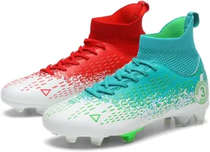 GEXECEUSS Men's Ankle Soccer Cleats for Competition - Comfortable Turf Shoes for Youth - Lightweight Soccer Boots for Training