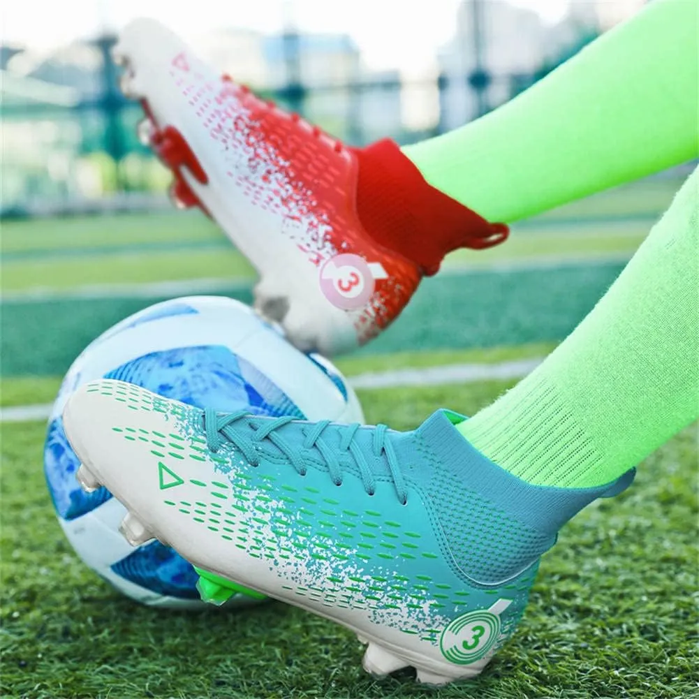 GEXECEUSS Men's Ankle Soccer Cleats for Competition - Comfortable Turf Shoes for Youth - Lightweight Soccer Boots for Training