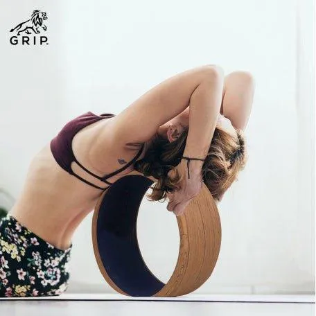 Grip Yoga Wheel - A Perfect Prop For Any Level Of Yoga Enthusiast, Help Stretch And Massage The Thoracic And Lumbar Region Muscles Improving Strength, Flexibility, And Balance, Standard Quality; 13 Inches Diameter