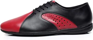HROYL Men's Standard Latin/Jazz Dance Shoes Leather lace-up Ballroom W-701