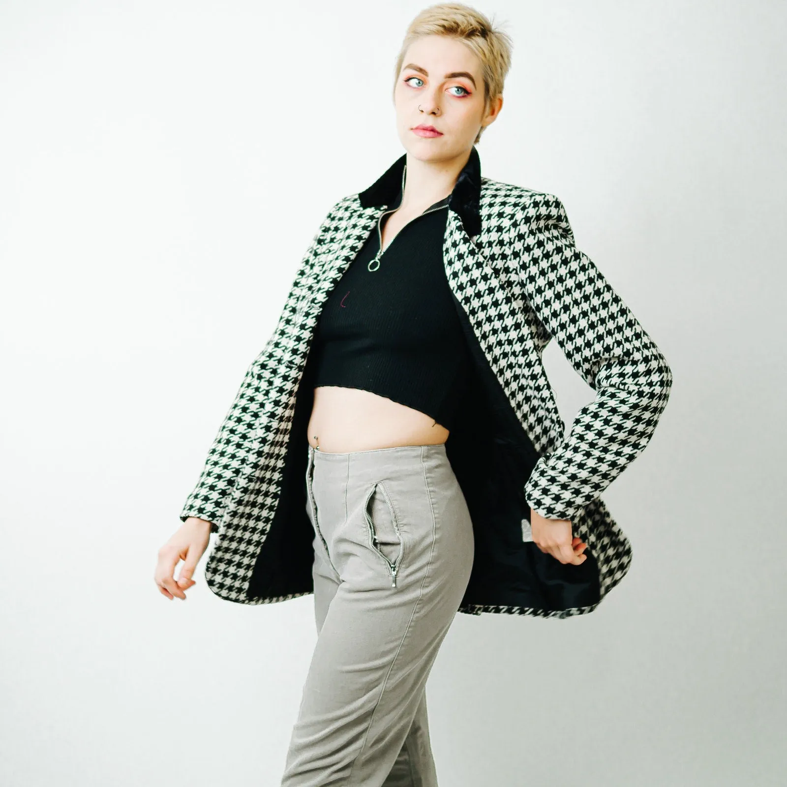 Hugo Buscati Milan Vintage Houndstooth Blazer -  10