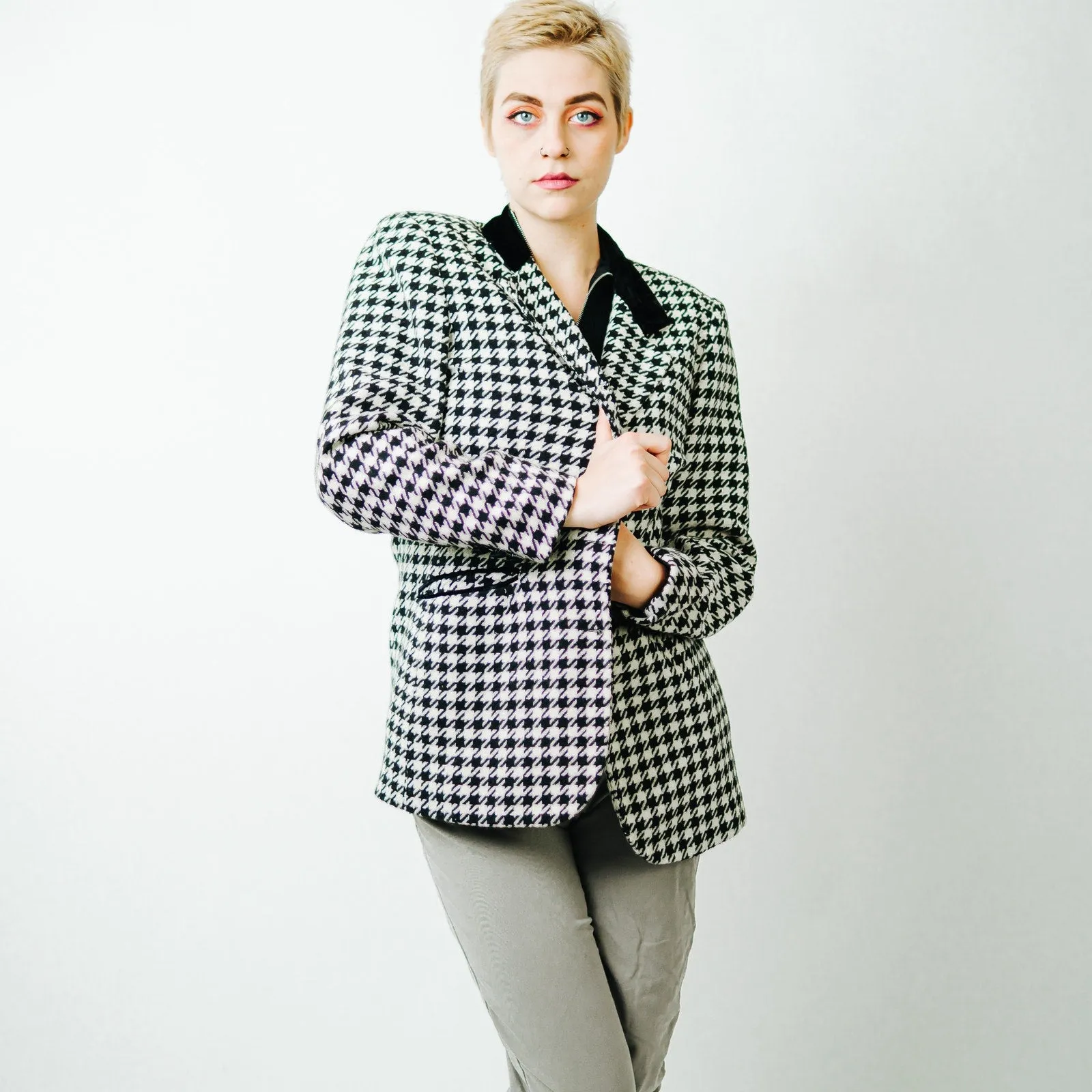 Hugo Buscati Milan Vintage Houndstooth Blazer -  10