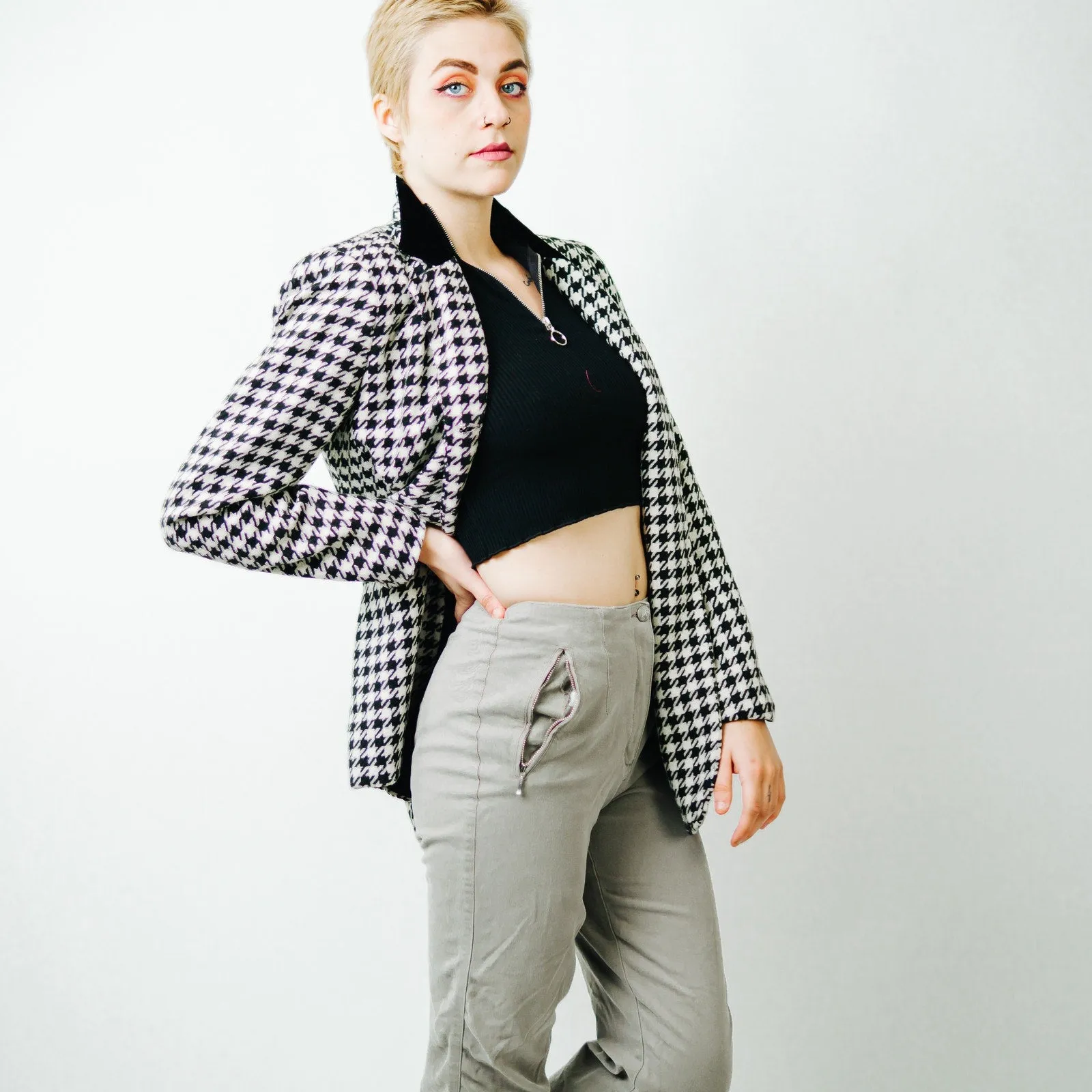 Hugo Buscati Milan Vintage Houndstooth Blazer -  10