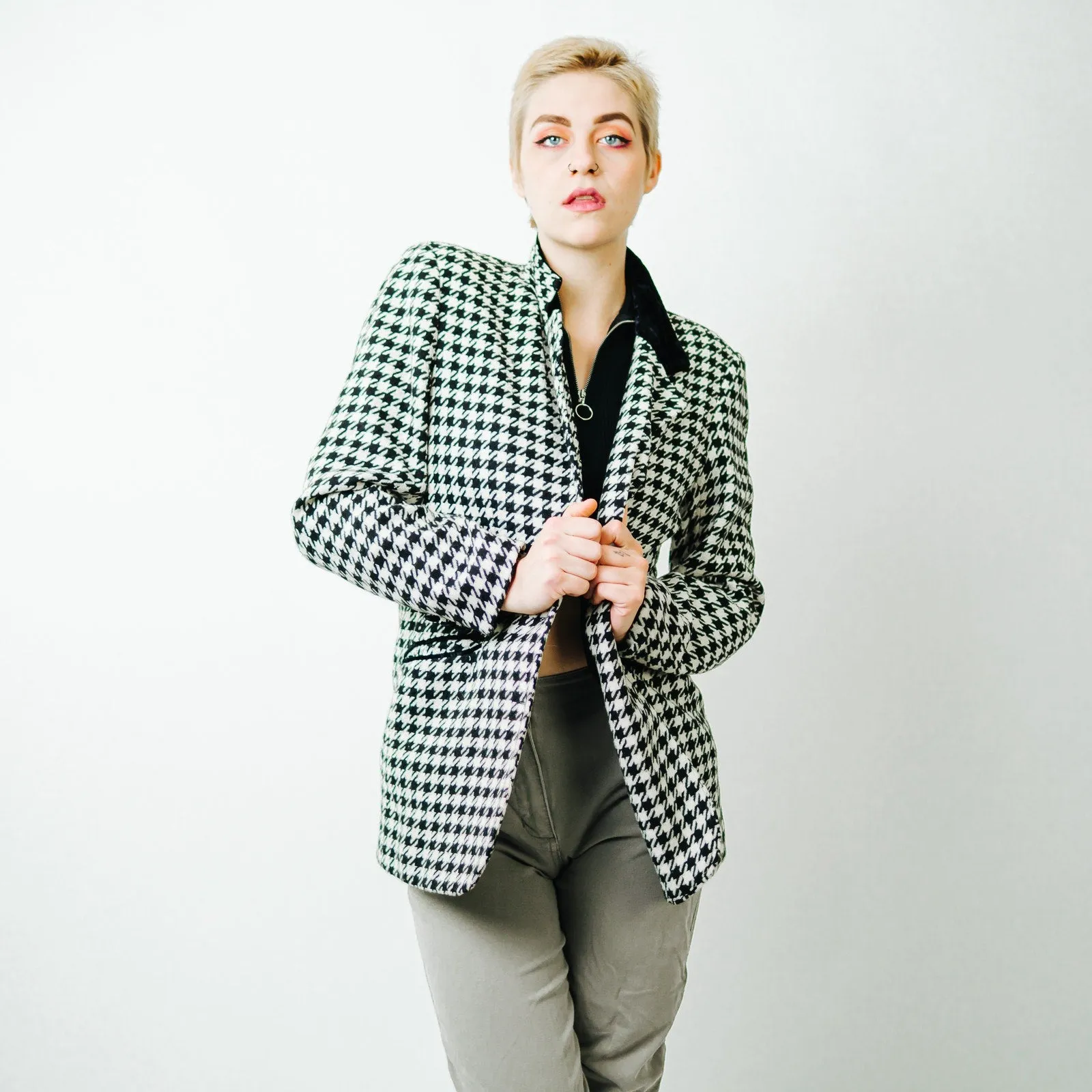 Hugo Buscati Milan Vintage Houndstooth Blazer -  10
