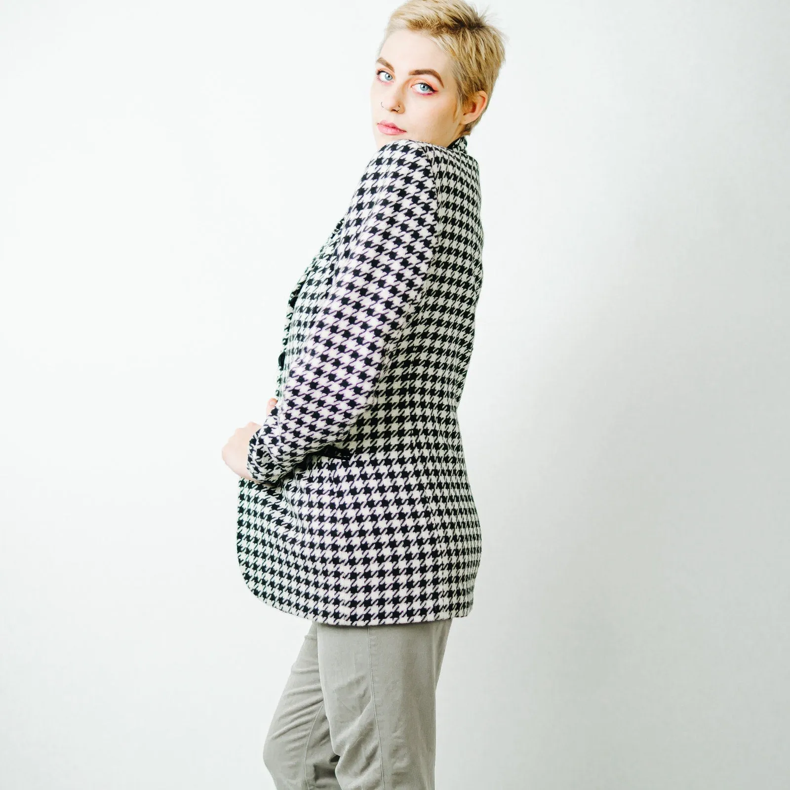 Hugo Buscati Milan Vintage Houndstooth Blazer -  10