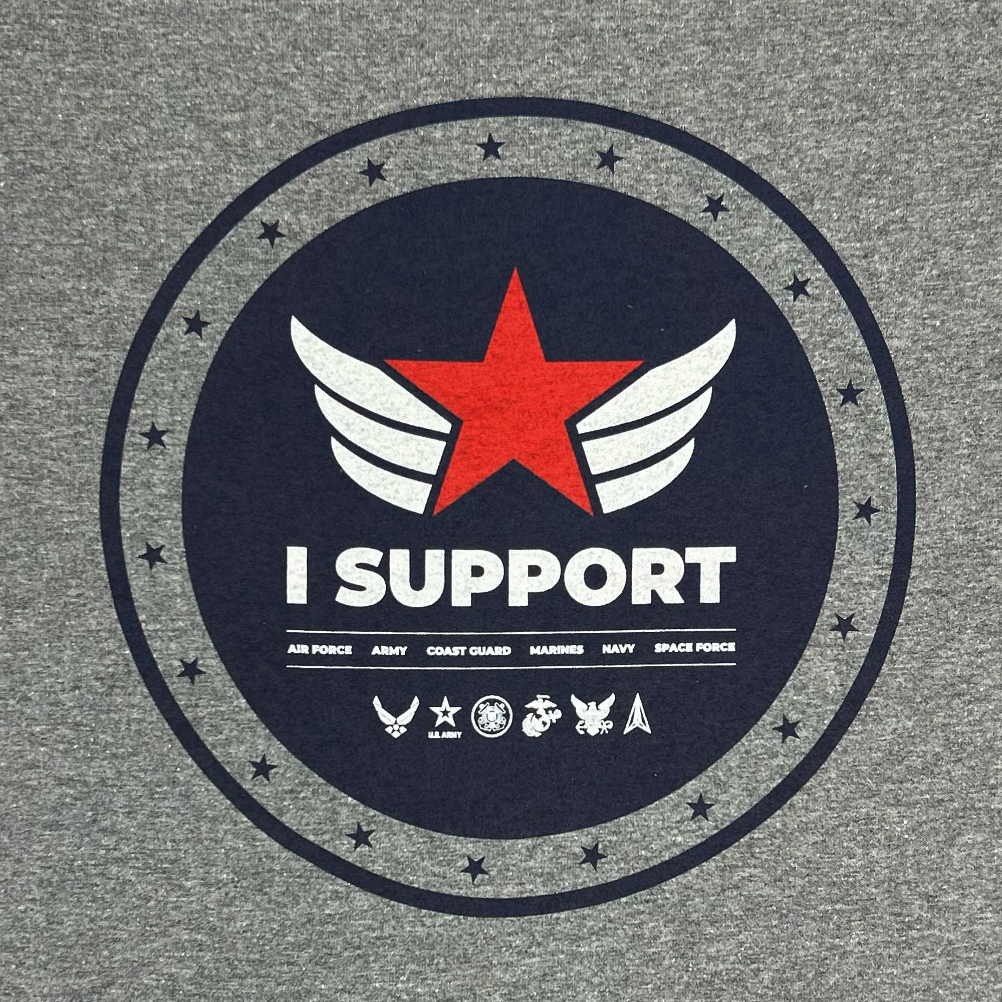 I Support Star T-Shirt (Grey)