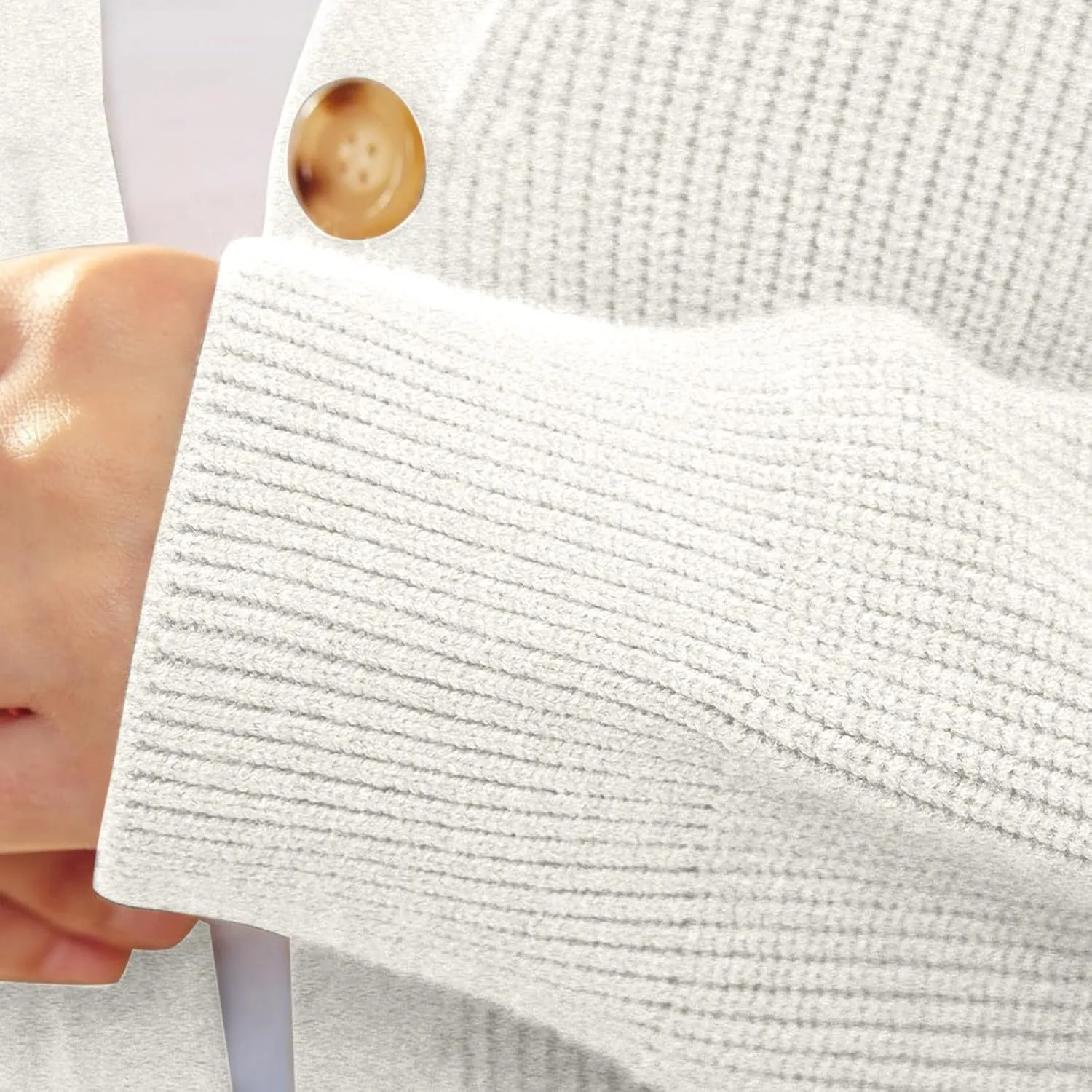 iLH Womens Leisure Knit Cardigan Oversized Button Down Lightweight Sweater Cardigan For Women Chunky Knit Cardigan