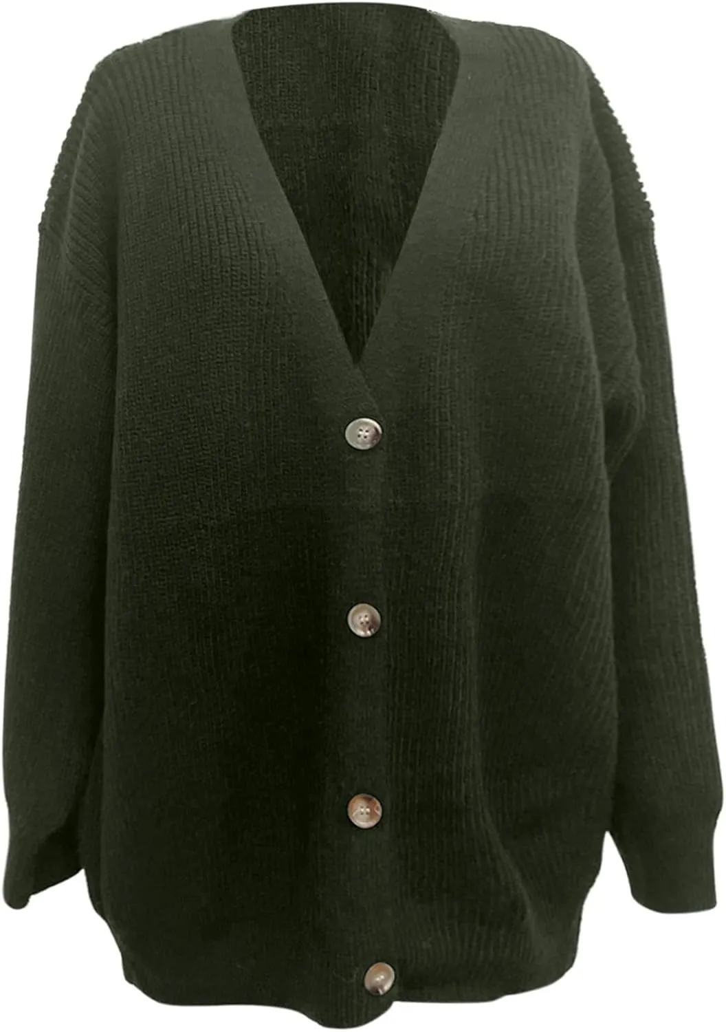 iLH Womens Leisure Knit Cardigan Oversized Button Down Lightweight Sweater Cardigan For Women Chunky Knit Cardigan