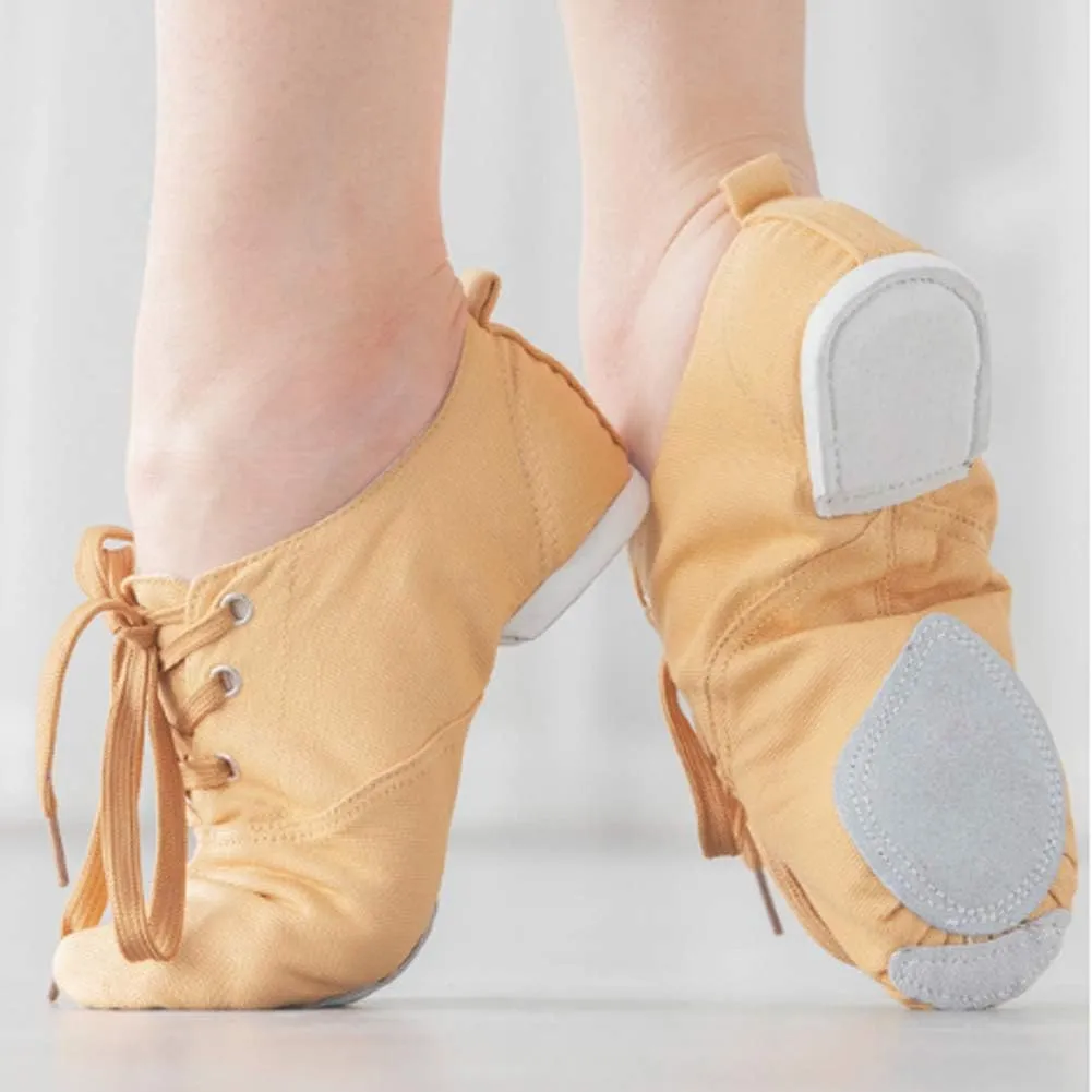 JUODVMP Women's Breathable Canvas Jazz Dance Shoes Lady Latin Yoga Ballroom Dance Shoes,Model TJDBFBJS