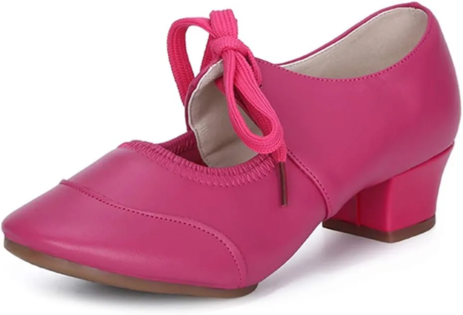 JUODVMP Women's Latin Dance Shoes Professional Practice Ballroom Square Dance Shoes for Women,Model YMJ215