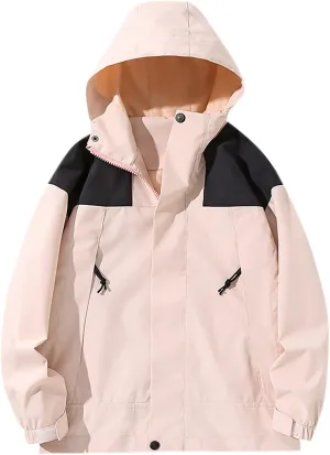 Kids Outdoor Jackets Windproof Hooded Rain Jacket Windbreaker Fashion Grils Boys' Casual Coats Outerwear