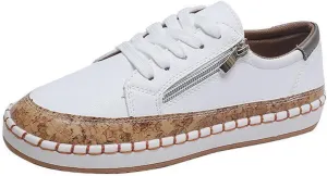 Lace up Flats for Women Fashion Solid Color Breathable Workout Shoes Casual Comfort Hiking Sports Sneakers