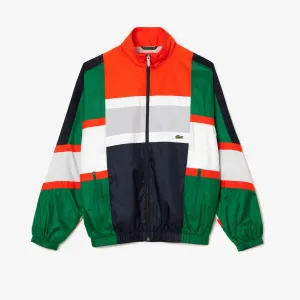 LACOSTE COLORBLOCK WINDBREAKER TRACKSUIT- Men’s-GREEN/ORANGE WHITE