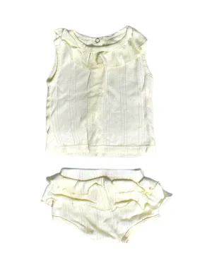 Le Petit Society Sleeveless Top and Bloomer Set 3-6M