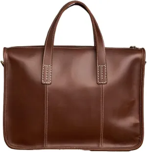 Leather Men's Briefcase Large Capacity Business Bag Black Male Shoulder Laptop Bag