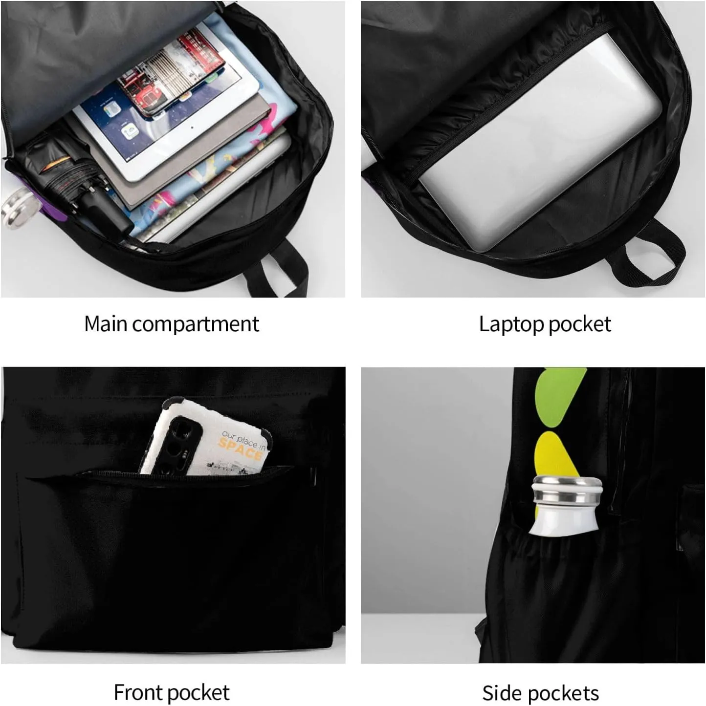 LGBT Rainbow Gay Pride Love Allyship Heart 17 Inch Casual Backpack Laptop Backpacks Travel Back Pack Large Camping Rucksack Hiking Daypack Lightweight Double Shoulder Bag