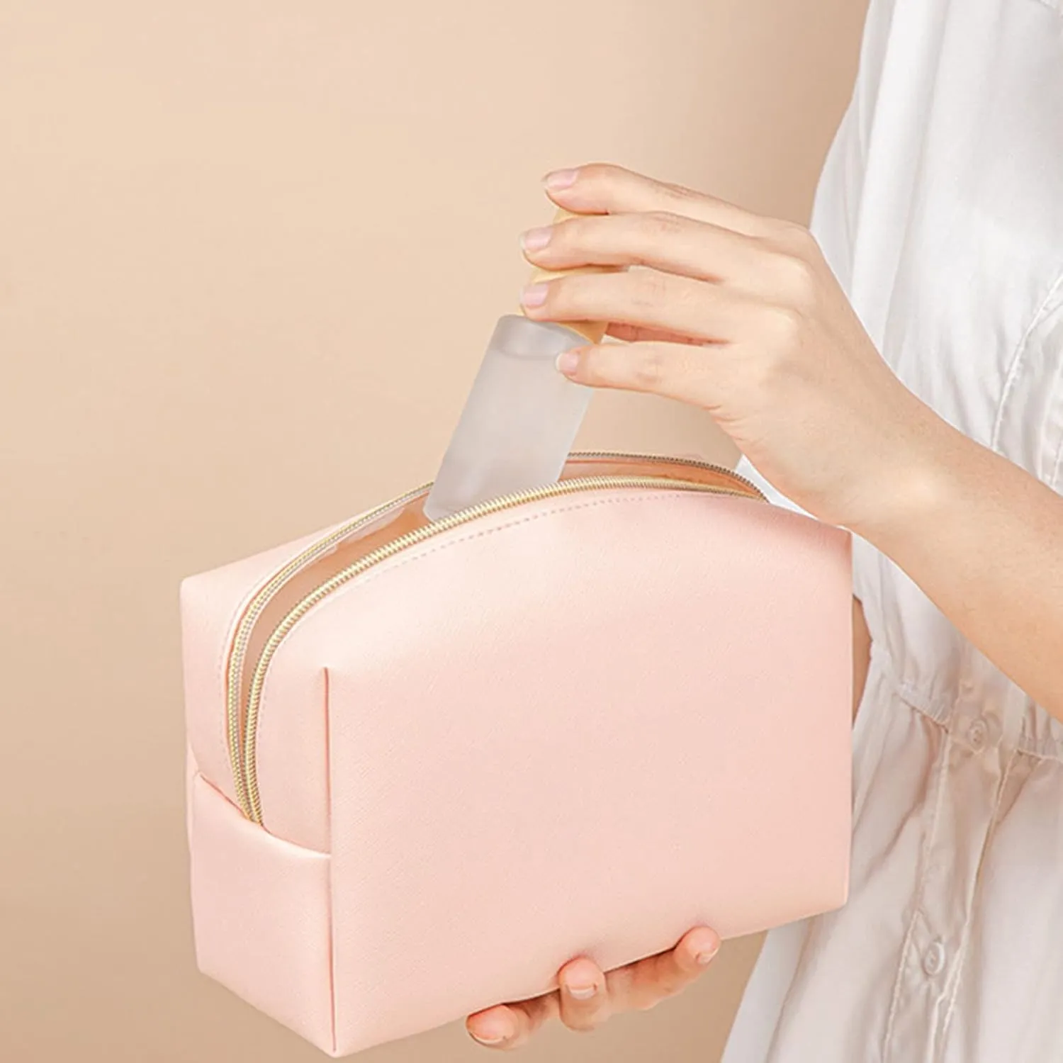Makeup Bags for Women 2025 New PU Leather Waterproof Portable Large Capacity Small Makeup Bag,Toiletry Bag,Cosmetic Bags,Makeup Bag Organizer for Gifts Women Daughter Girls