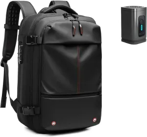 Maklot Airmak Vacuum Backpack with Pump, 2024 New Premium 60L Expandable Waterproof Vacuum Travel Backack (Black)