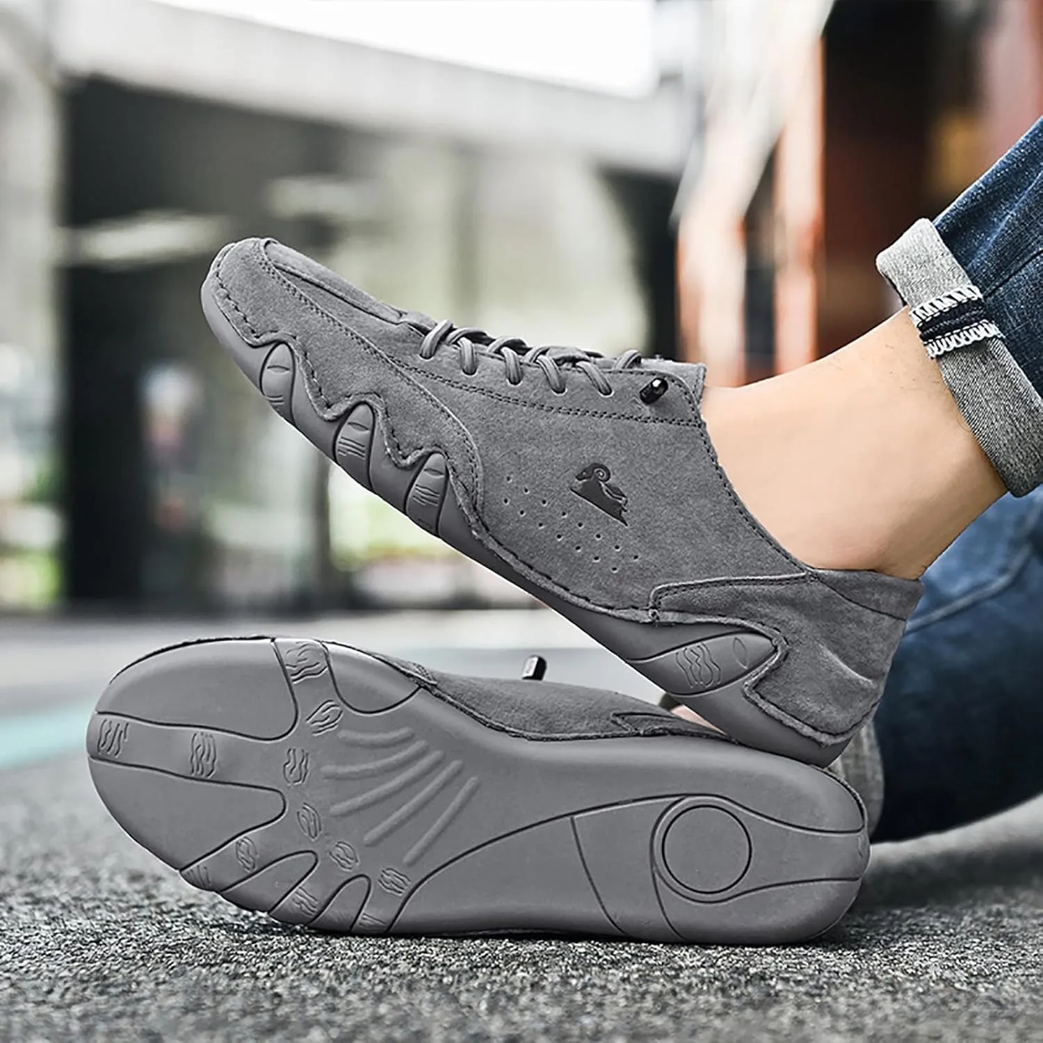 Men Leather Athletic Shoes Stylish and Durable Sports Sneakers Casual Shoes Sneaker Boots for Men Work