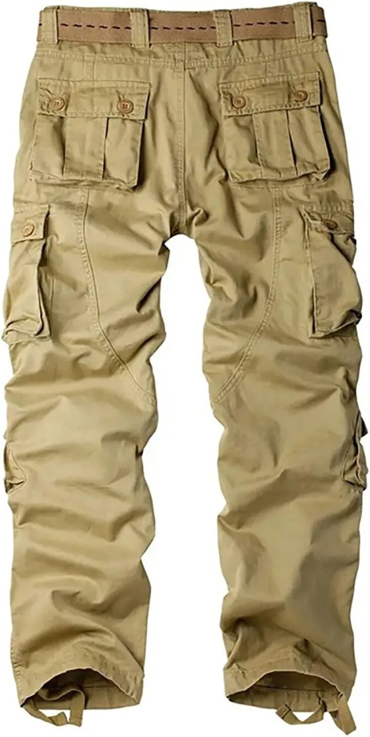 Mens Cargo Pants Relaxed Fit Casual Work Adjustable Comfortable Lightweight Breathable Pant with Pockets
