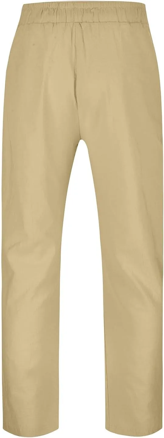 Men's Loose Fit Jogger Pants with Deep Pockets Athletic Basketball Workout Trousers for Running, Training, Gym