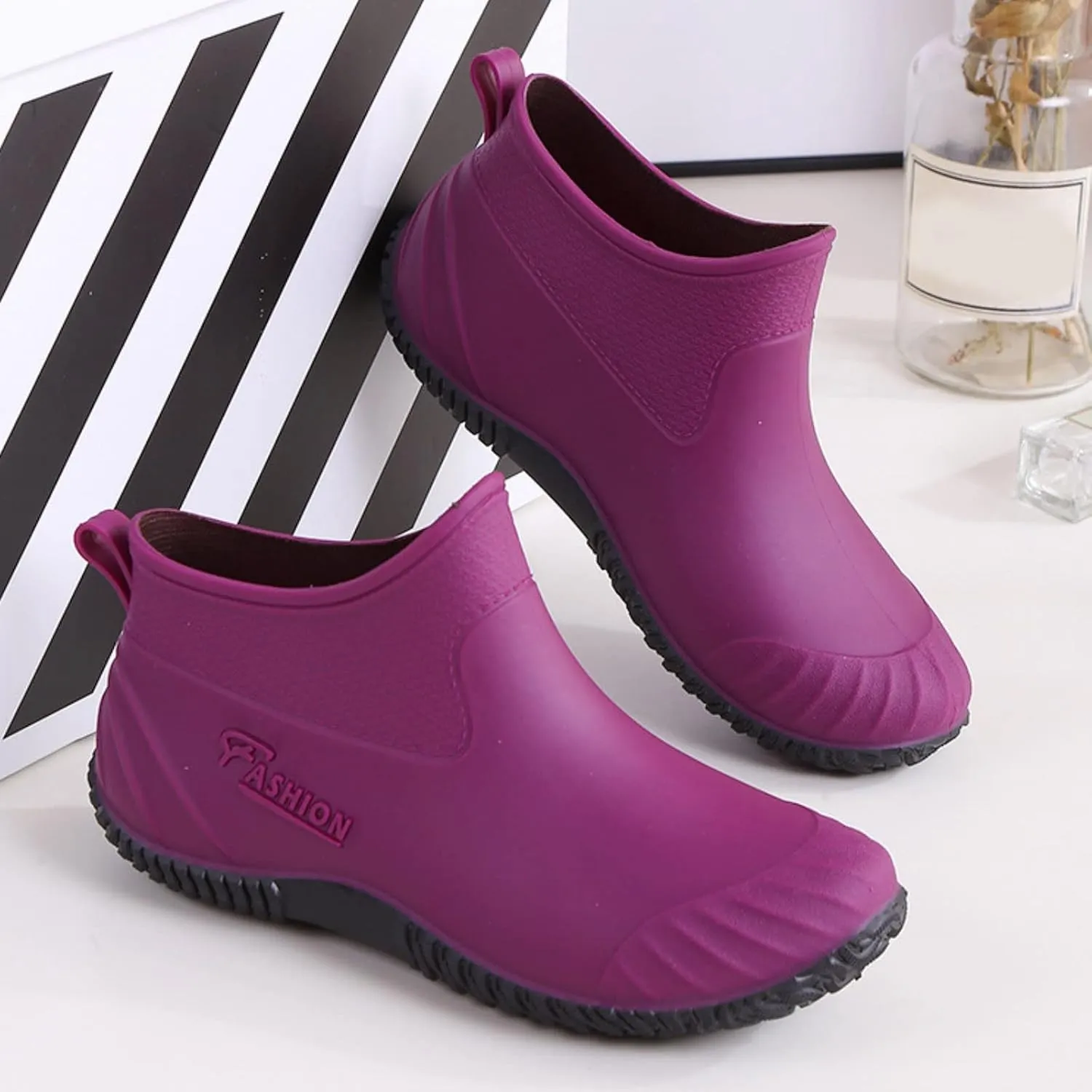 Men's Mid Length Rain Boots Rain Boots Water Boots Fishing Boots High-End Hand-Held Boots Snow Boots