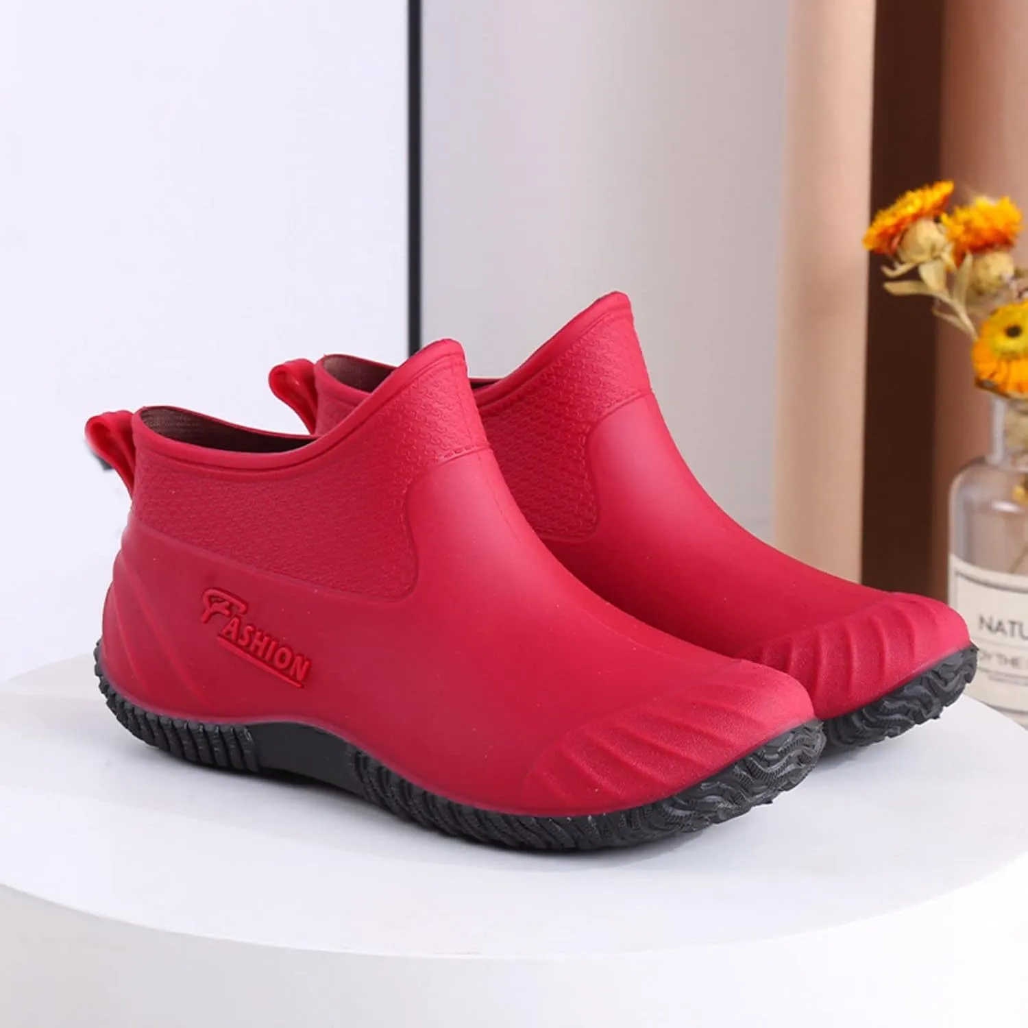 Men's Mid Length Rain Boots Rain Boots Water Boots Fishing Boots High-End Hand-Held Boots Snow Boots