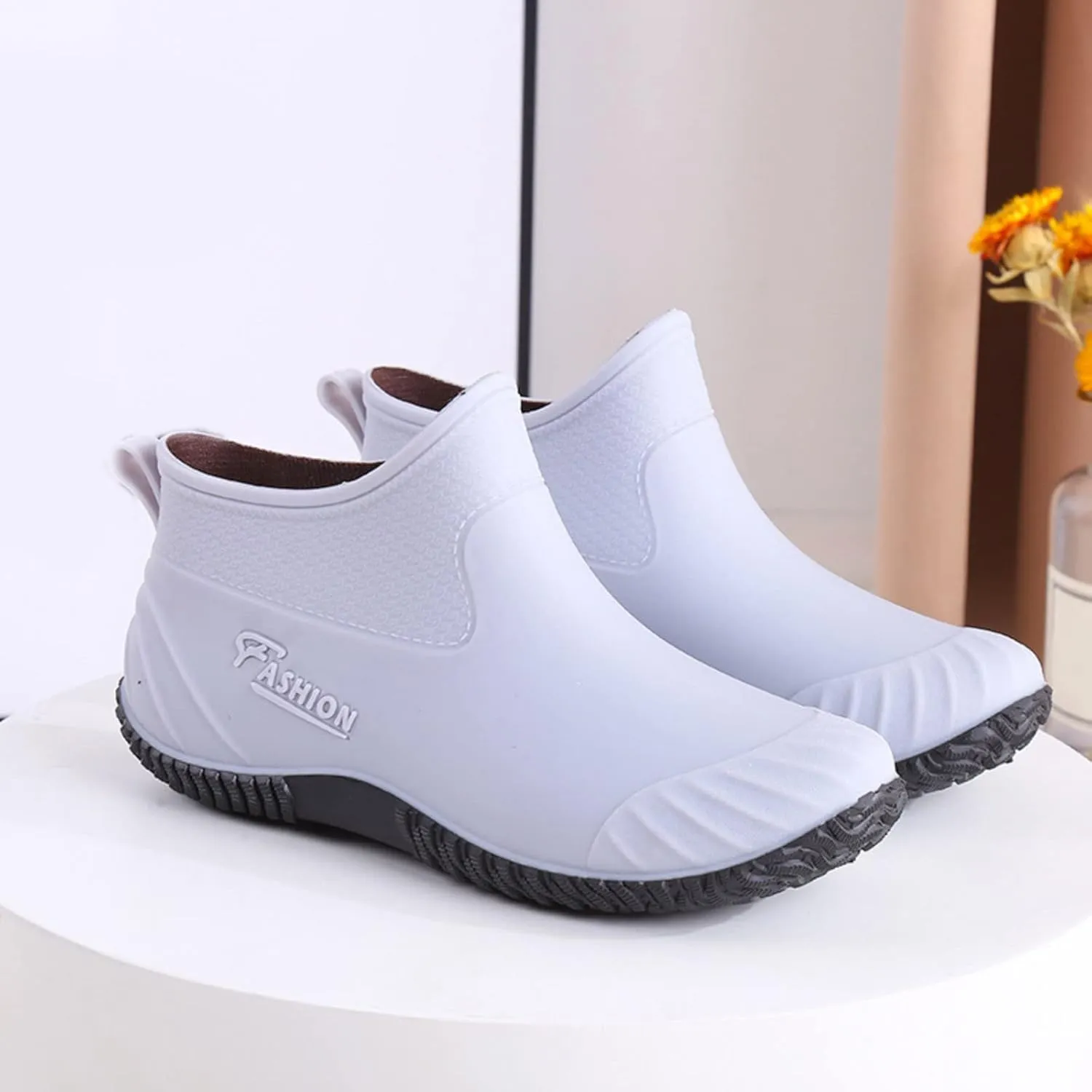 Men's Mid Length Rain Boots Rain Boots Water Boots Fishing Boots High-End Hand-Held Boots Snow Boots