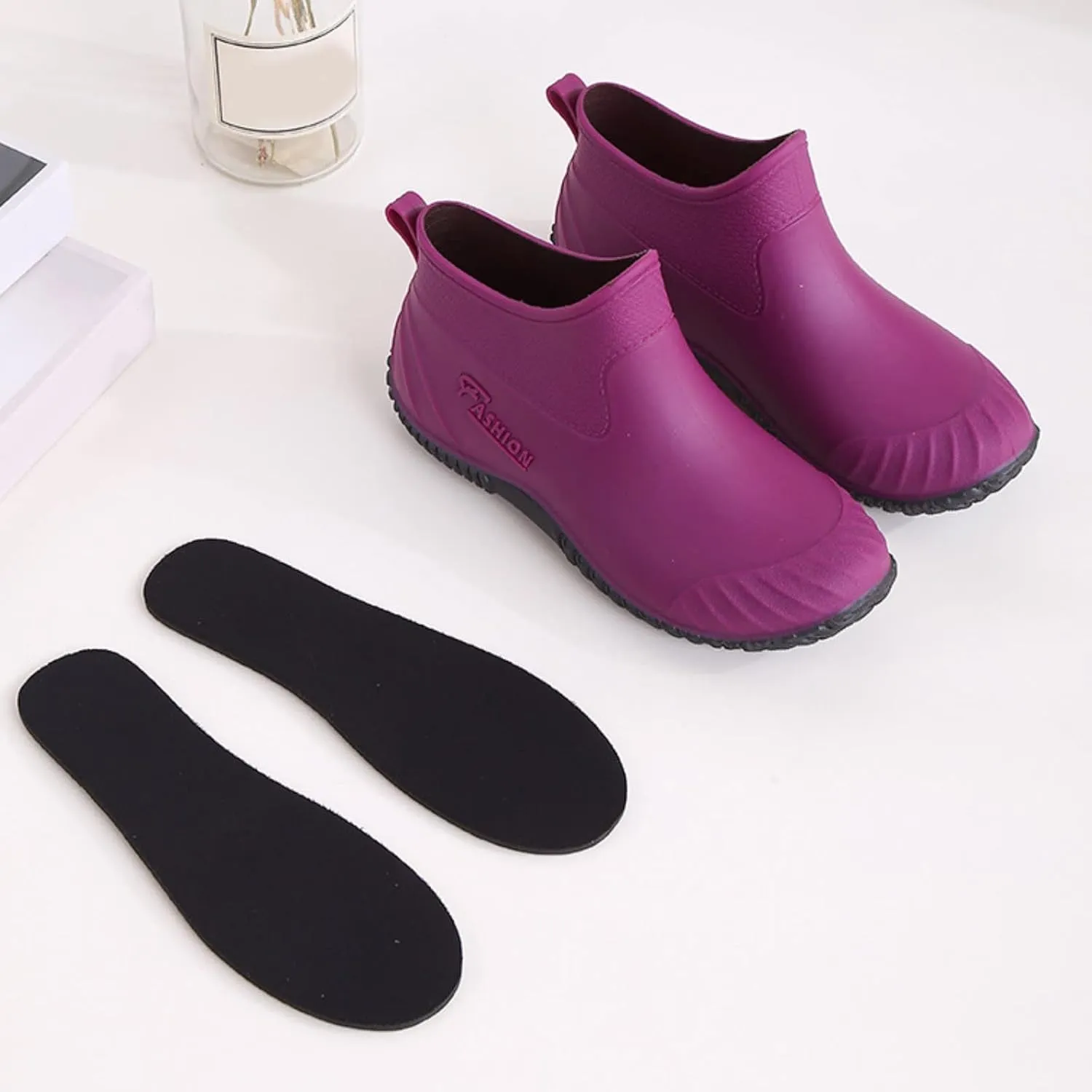 Men's Mid Length Rain Boots Rain Boots Water Boots Fishing Boots High-End Hand-Held Boots Snow Boots