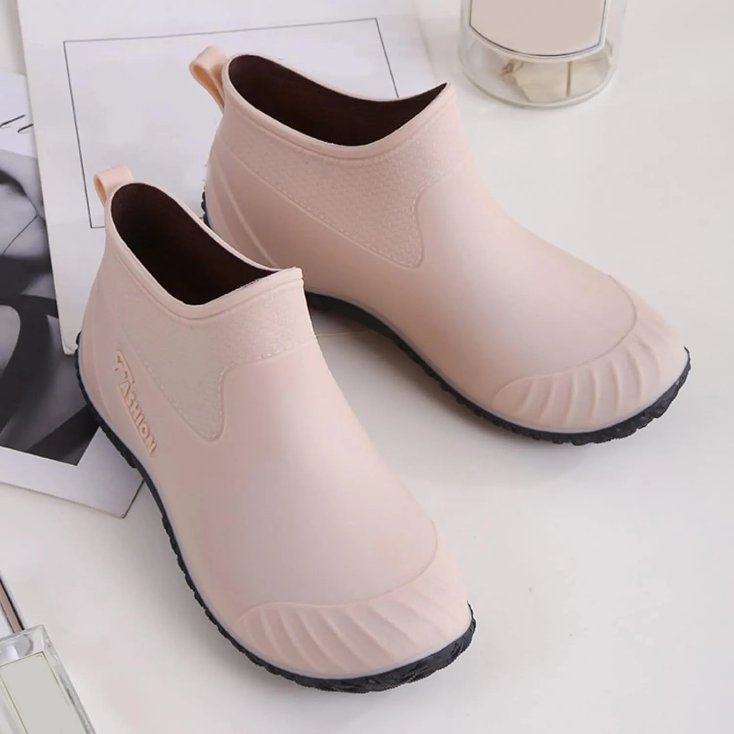 Men's Mid Length Rain Boots Rain Boots Water Boots Fishing Boots High-End Hand-Held Boots Snow Boots