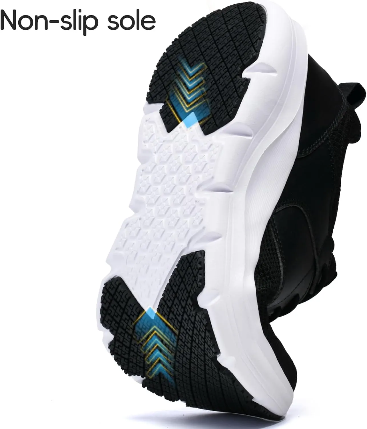 Mens Non Slip Work Whoes Slip Resistant Restaurant Waterproof Shoes Food Service Chef Kitchen Breathable Walking Sneakers