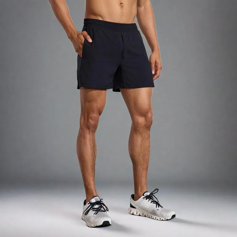 Mens Stride Sweat Swim Short with Liner 5" - Black/Primrose