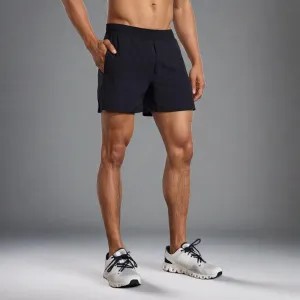Mens Stride Sweat Swim Short with Liner 5" - Black/Primrose