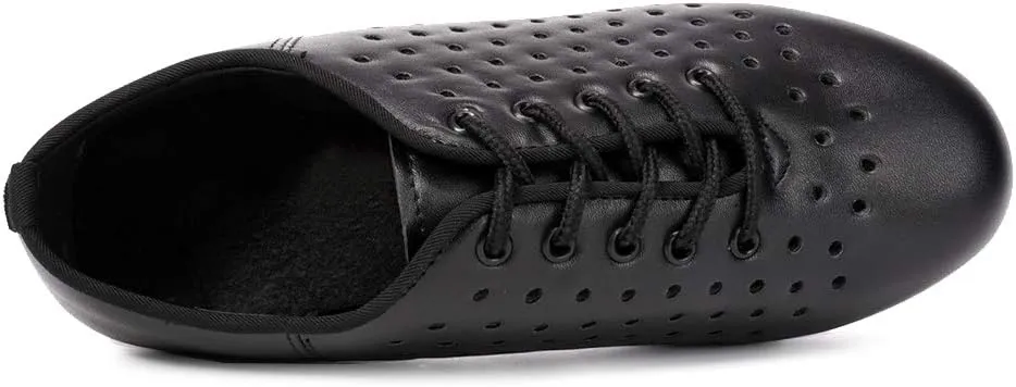 Men's Tap Shoes Breathable Hollow Out Lace up Split Sole Professional Tap Jazz Dance Shoes