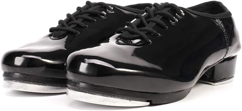 Men's Tap Shoes Jazz Lace Up Full Sole Tap Dancing Shoes
