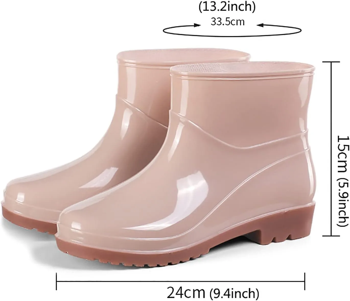 Men's Waterproof Rubber Rain Boots Fishing Boots Non-slip Rain Boots Outdoor Work Boots Lightweight Mid-calf Boots