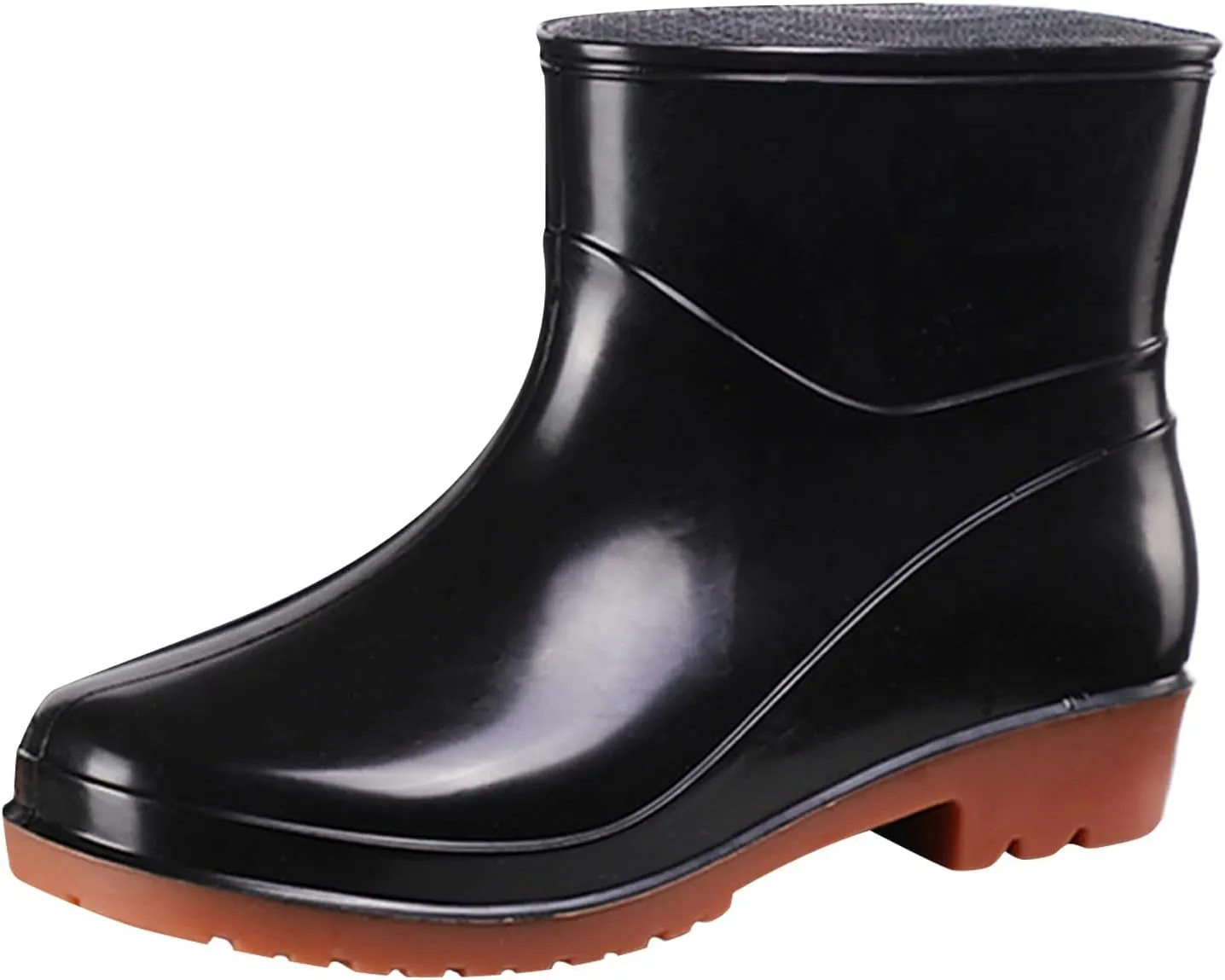 Men's Waterproof Rubber Rain Boots Fishing Boots Non-slip Rain Boots Outdoor Work Boots Lightweight Mid-calf Boots
