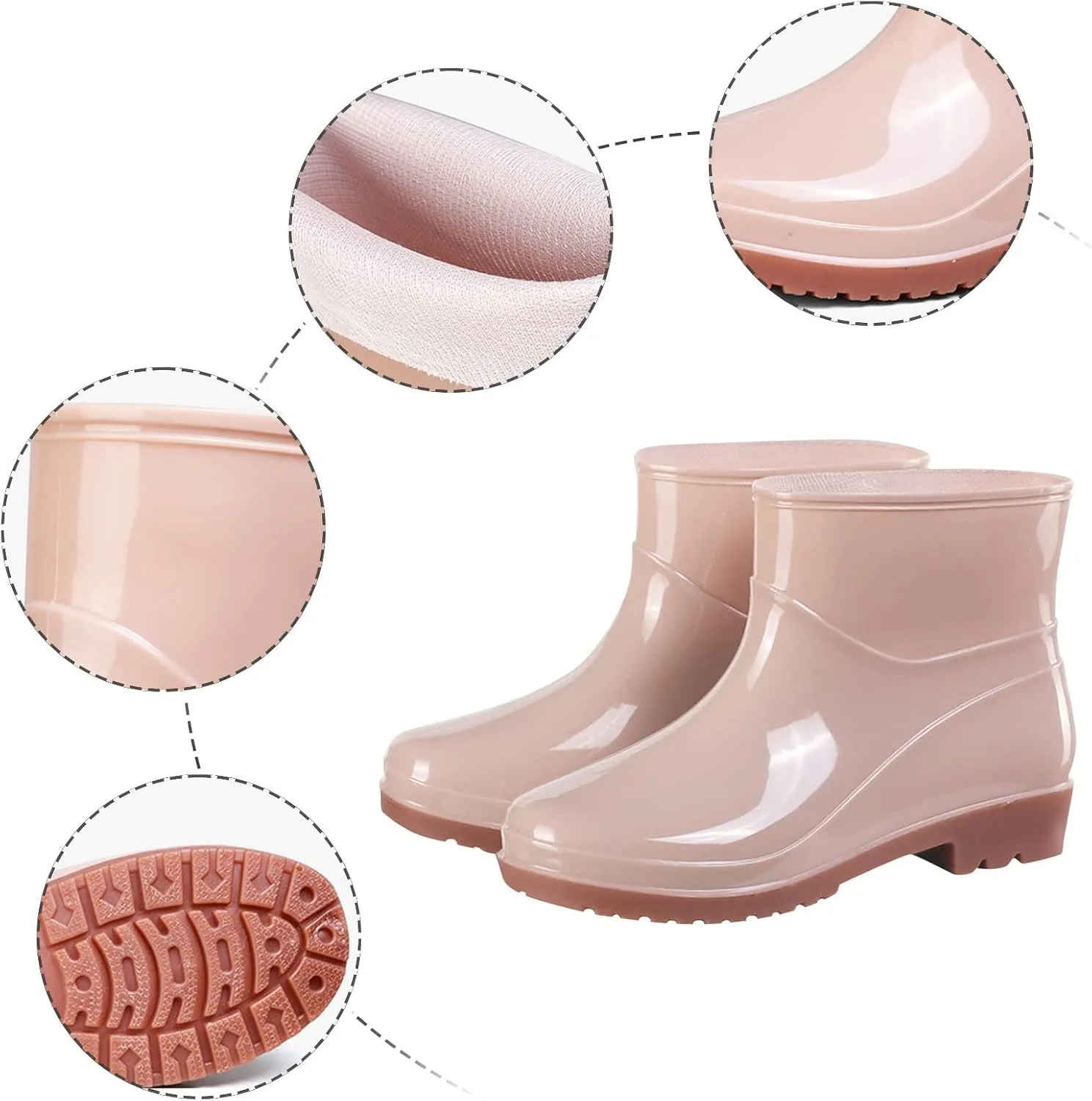 Men's Waterproof Rubber Rain Boots Fishing Boots Non-slip Rain Boots Outdoor Work Boots Lightweight Mid-calf Boots