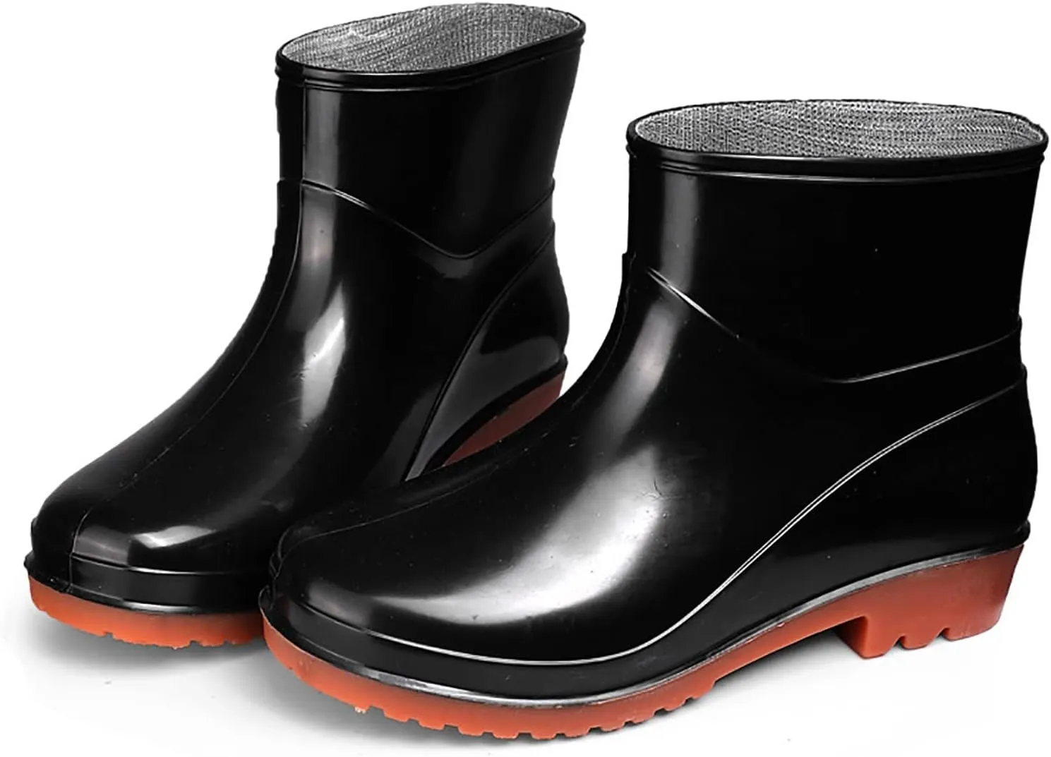 Men's Waterproof Rubber Rain Boots Fishing Boots Non-slip Rain Boots Outdoor Work Boots Lightweight Mid-calf Boots