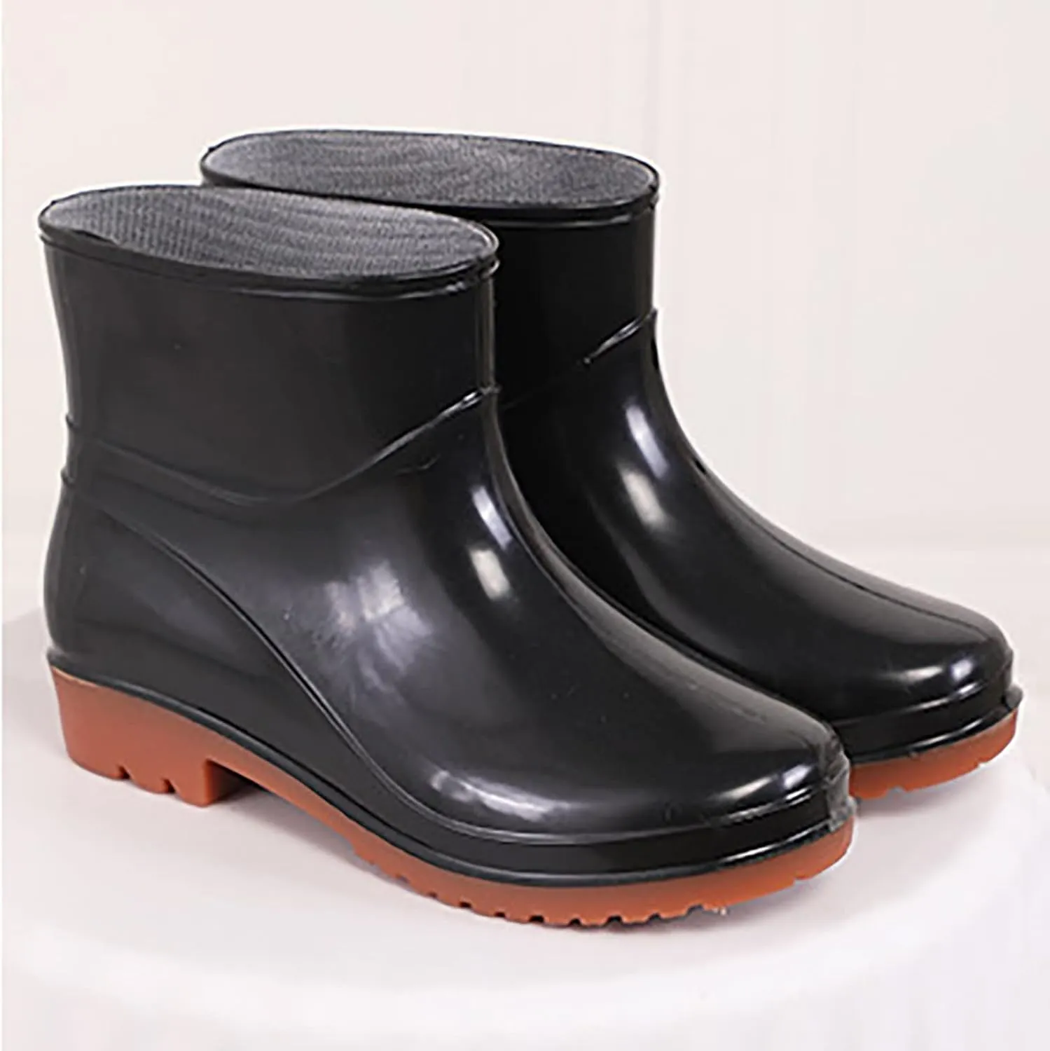 Men's Waterproof Rubber Rain Boots Fishing Boots Non-slip Rain Boots Outdoor Work Boots Lightweight Mid-calf Boots