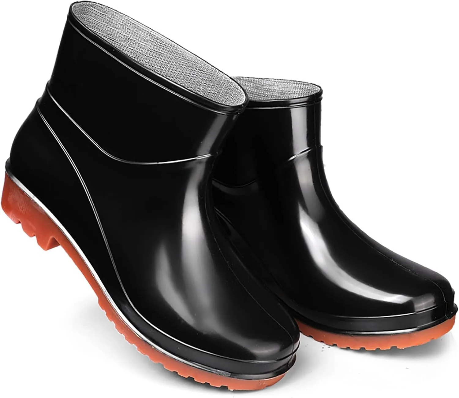 Men's Waterproof Rubber Rain Boots Fishing Boots Non-slip Rain Boots Outdoor Work Boots Lightweight Mid-calf Boots