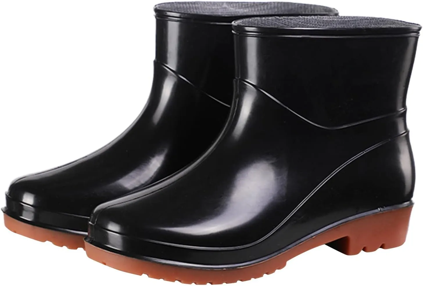 Men's Waterproof Rubber Rain Boots Fishing Boots Non-slip Rain Boots Outdoor Work Boots Lightweight Mid-calf Boots