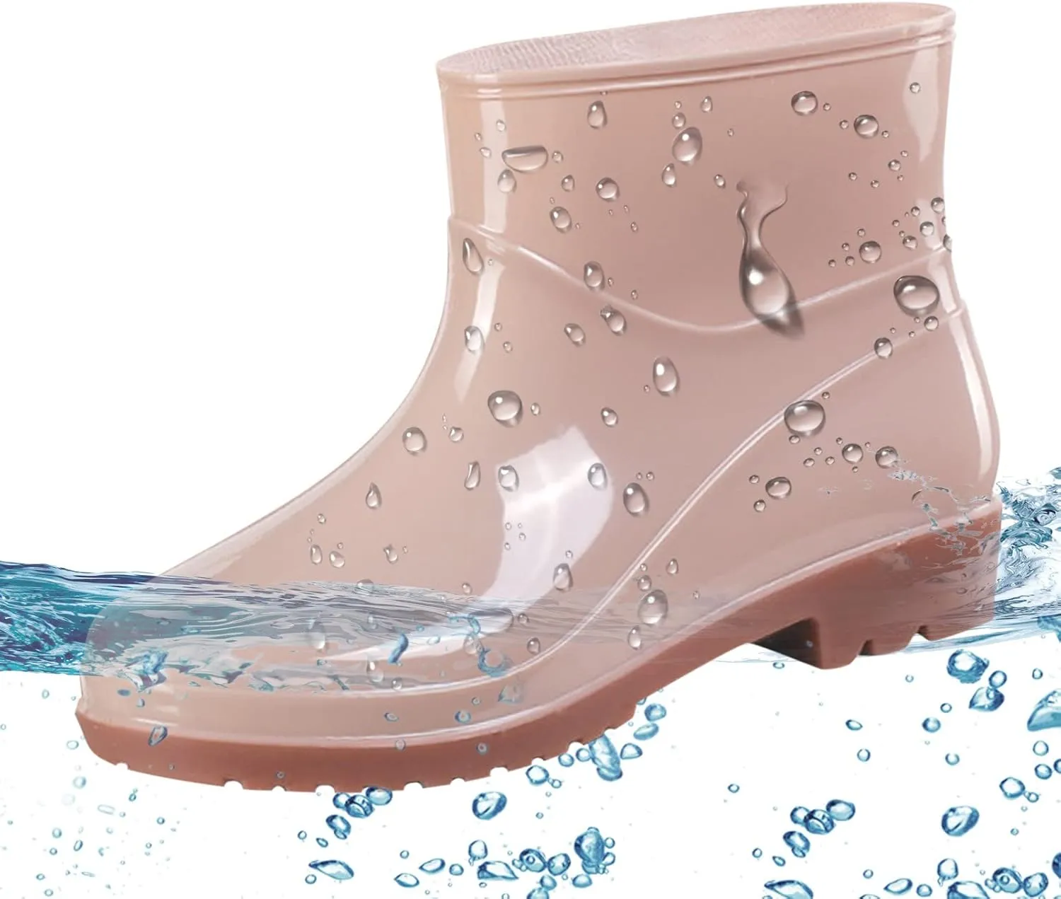 Men's Waterproof Rubber Rain Boots Fishing Boots Non-slip Rain Boots Outdoor Work Boots Lightweight Mid-calf Boots
