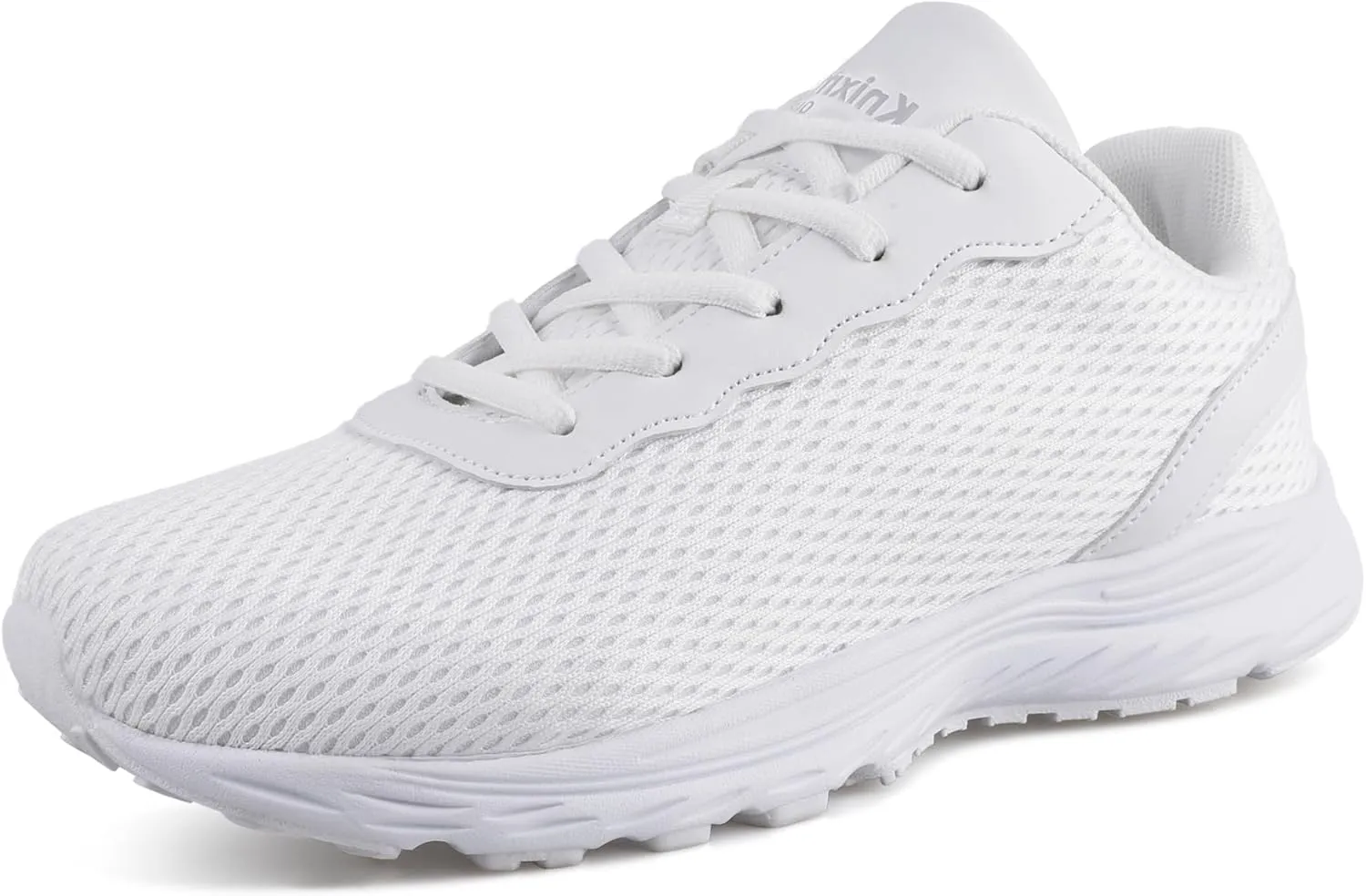 Mens Wide Shoes for Walking Wide Width Diabetic Shoes Cushioning Road Running Shoes for Flat Feet Arch Fit Heel Pain Relief Black/White