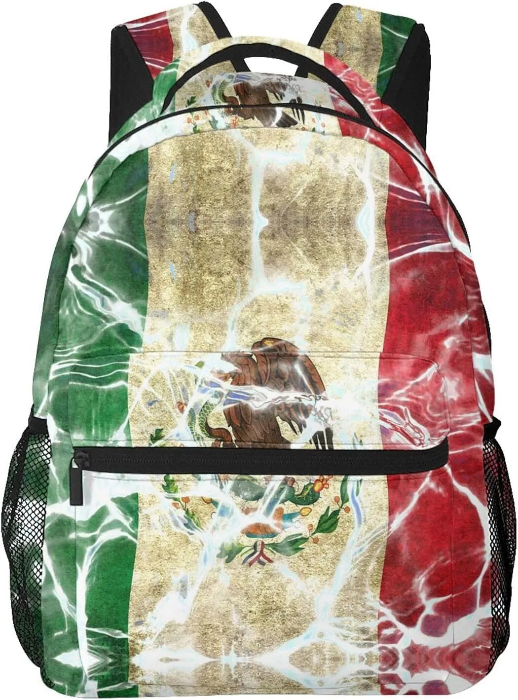 Mexico Mexican Flag Backpacks Cute Laptop Bookbag Computer Bag Hiking Travel Daypack for Women Men