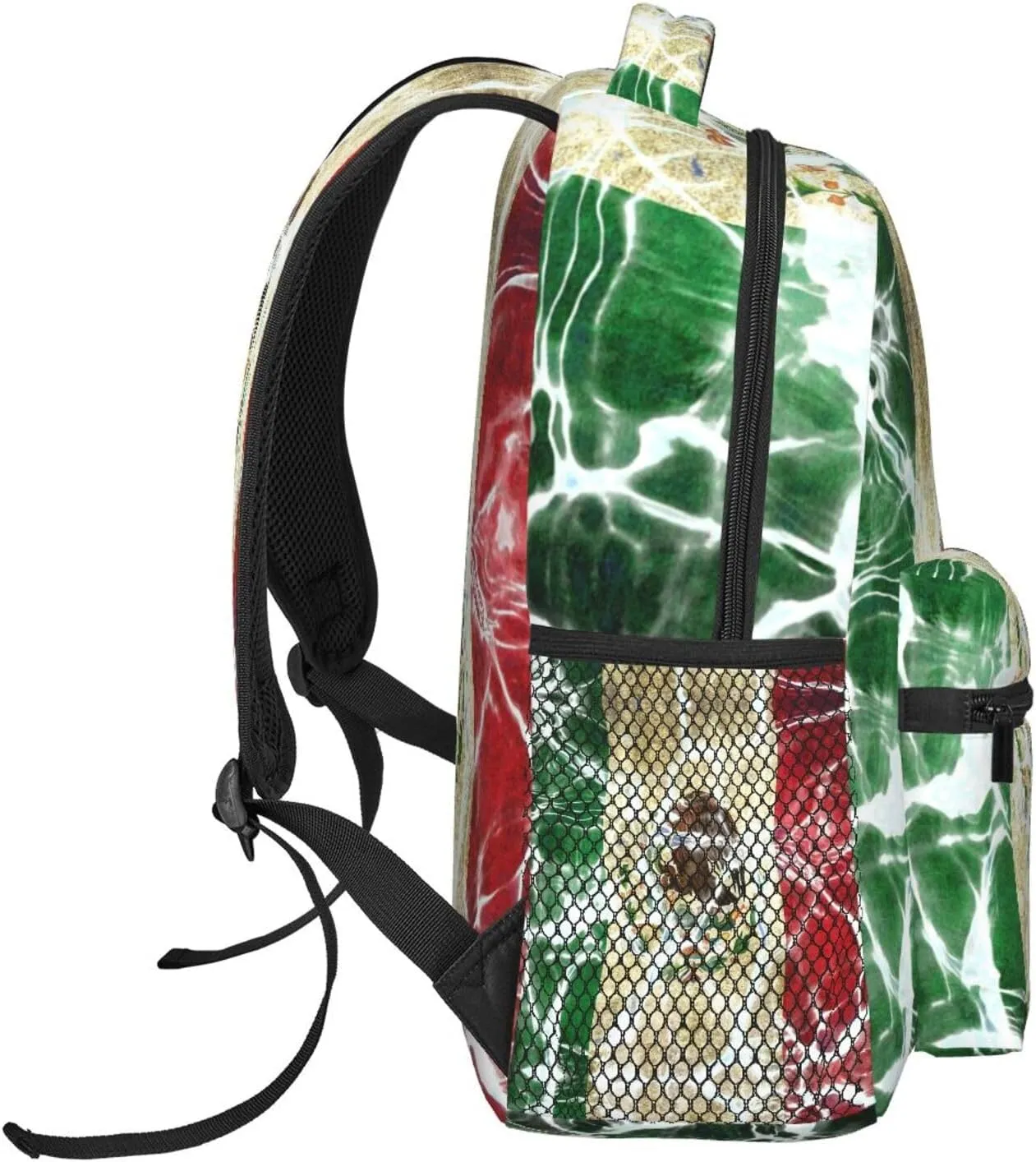 Mexico Mexican Flag Backpacks Cute Laptop Bookbag Computer Bag Hiking Travel Daypack for Women Men